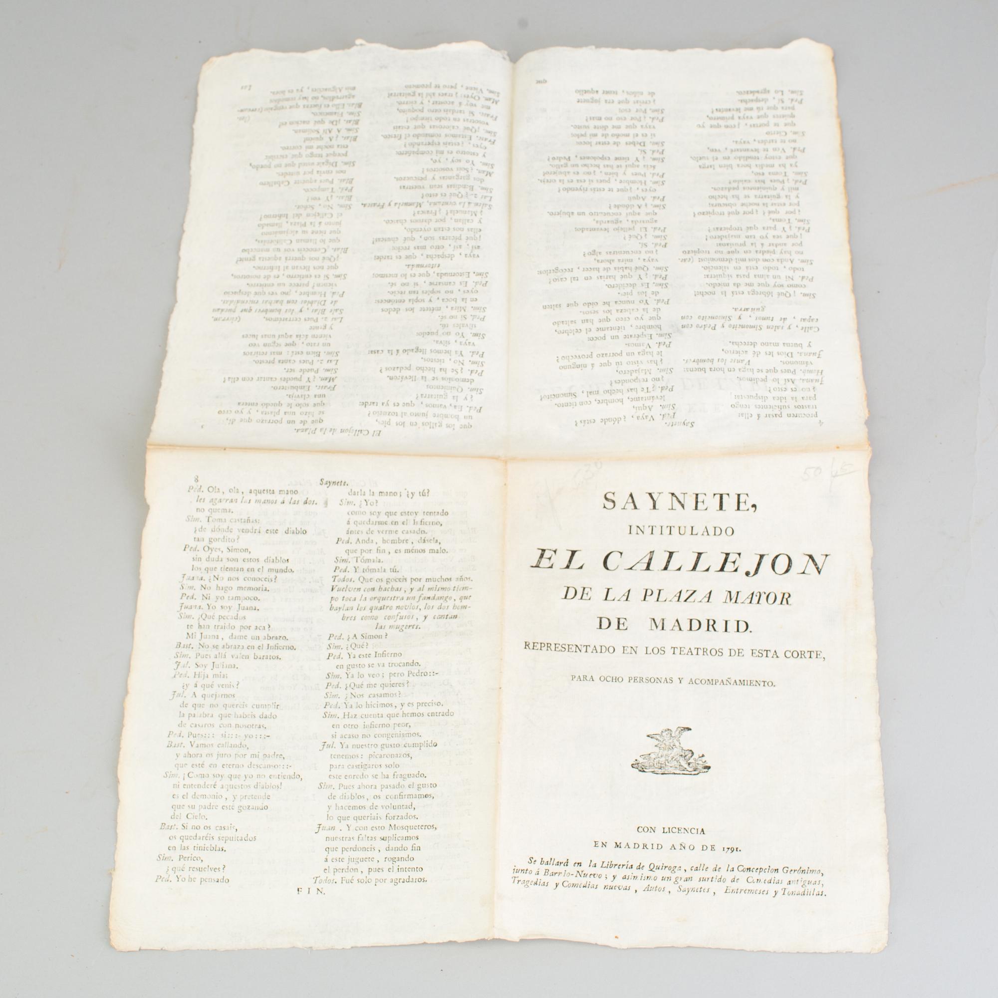 BÖCKER/HÄFTEN, 5 st, bl a om religion, Spanien, 1700-1800-tal.