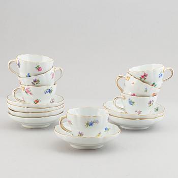 Kaffeservis, 24 delar, porslin. Meissen, 1700 samt 1800-tal.