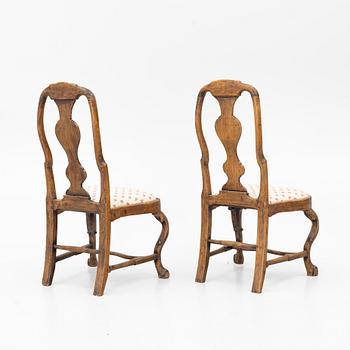 Chairs, a pair, Rococo, western Sweden, 18th century.