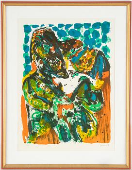 Asger Jorn, färglitografi, 1969, signerad och daterad 34/75.