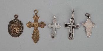 KORS, 5 st, silver samt mässing, Ryssland.