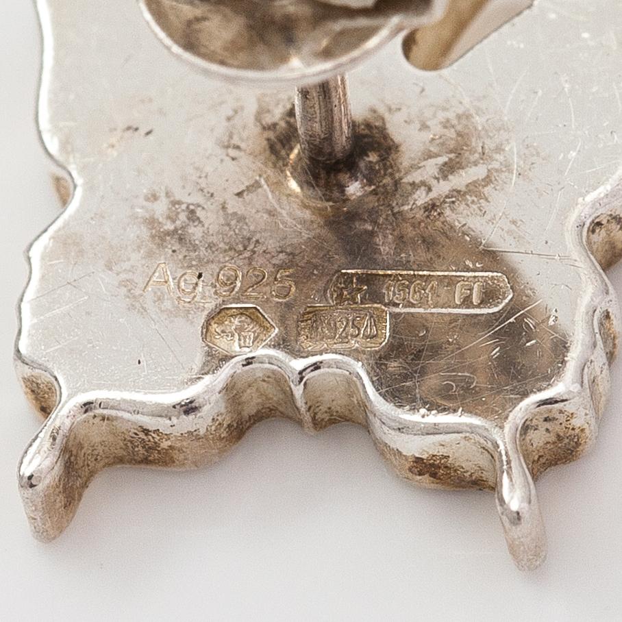 Gucci, A pair of earrings, bracelet, ring and necklace made of sterling silver. Marked Gucci, Made in Italy.