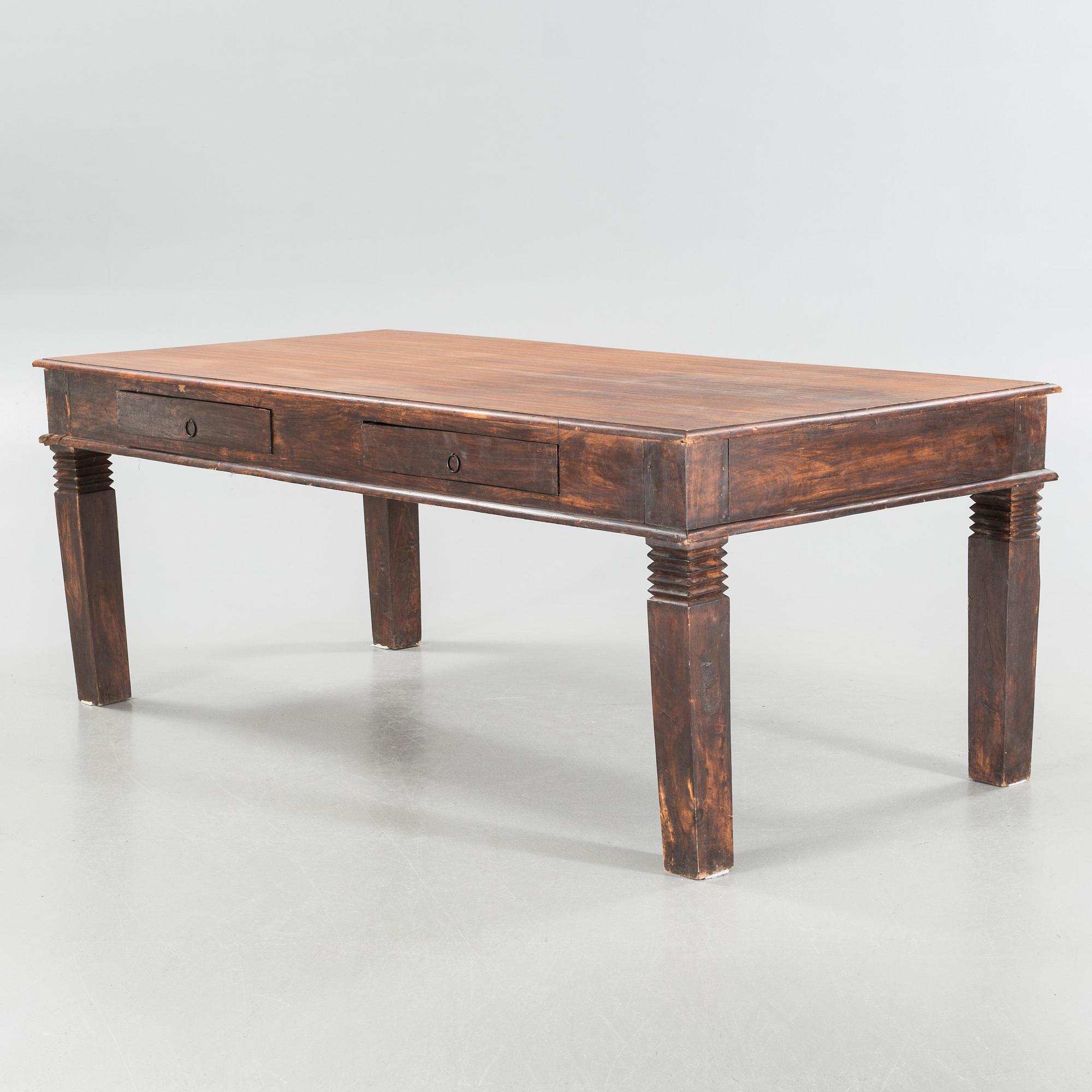 An indian library table from the second half of the 20th century.