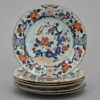 TALLRIKAR, 6 st, porslin, Kina, imari, 1700/1800-tal.