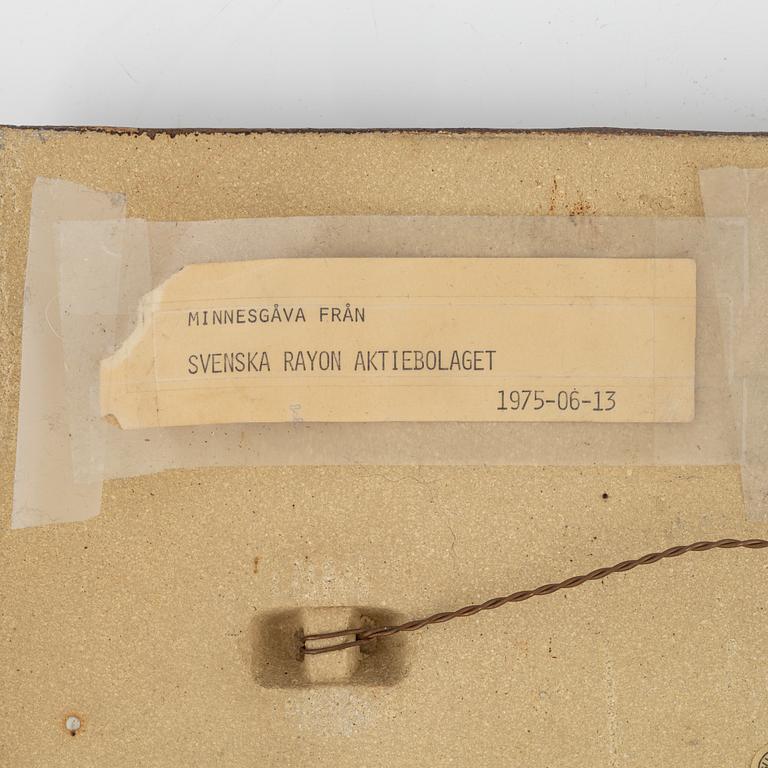 Stig Lindberg, väggrelief, stengods, Gustavsberg.