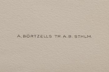 LITOGRAFIER, 41 st, ur "Svenska fåglar", Bror Hallberg, Magnus och Wilhelm von Wright, 1900-talets första hälft.