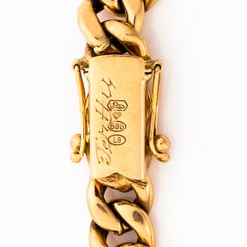 RANNEKORU, 14K kultaa, panssariketju, Kultakeskus Oy, Hämeenlinna 1988.