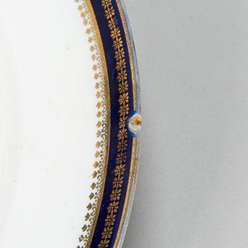 Dinner ware, porcelain, 57 pcs, Kuznetsov, Dmitrov factory, Russia 1894-1917.