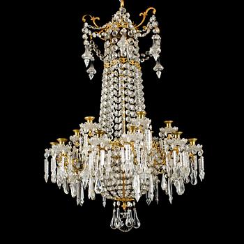 LJUSKRONA, oscariansk, 1800-talets slut. Höjd ca 95 cm.