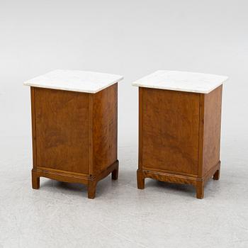 A pair of bedside tables, first half of the 20th century.