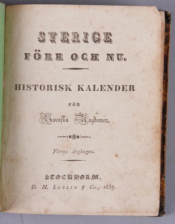 BÖCKER, 8 st, historieverk resp lagsamlingar, 1700- och 1800-tal. Bla "Franska revolutionen, dess verkningar orsaker och syftning" av J Ch Bailleul, Stockholm 1820.