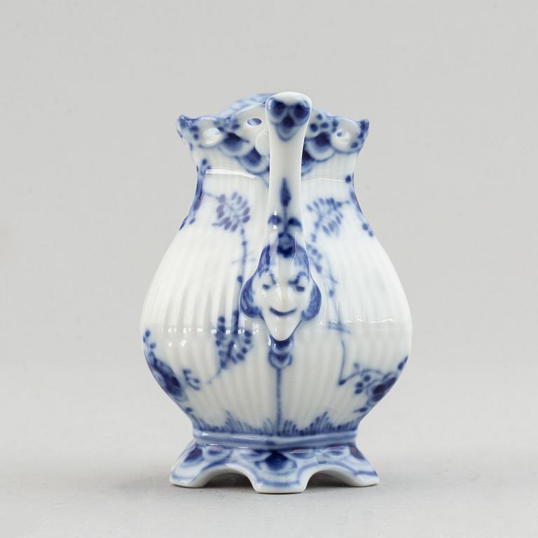 A three piece Royal Copenhagen "Blue Fluted" full lace coffee service.