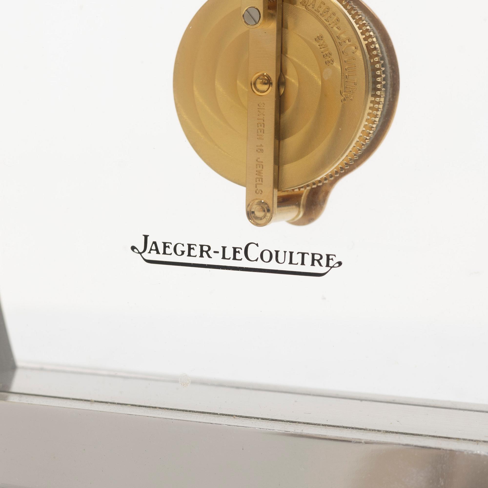 Jeager Lecoultre, a stirrup table clock, Switzerland, mid 20th century.