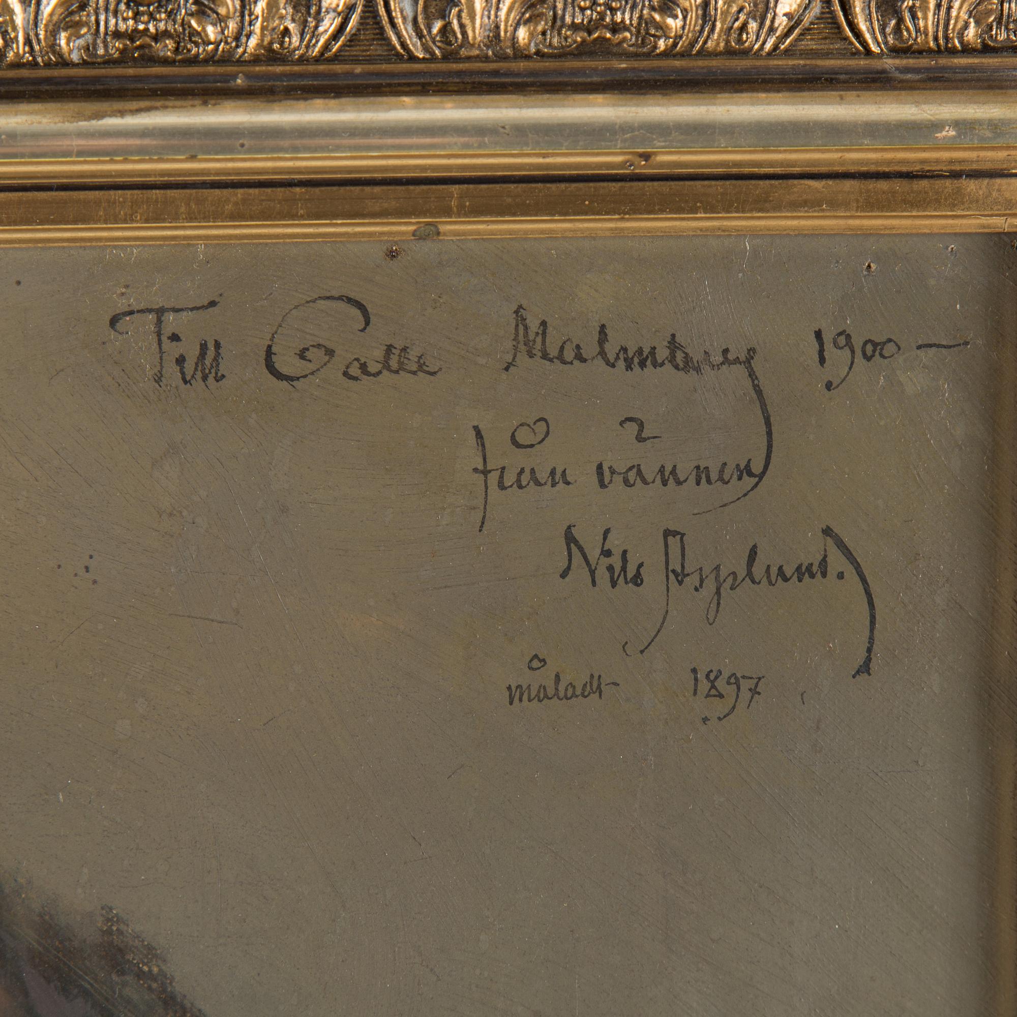 NILS ASPLUND, oil on canvas, signed and dated 1897.
