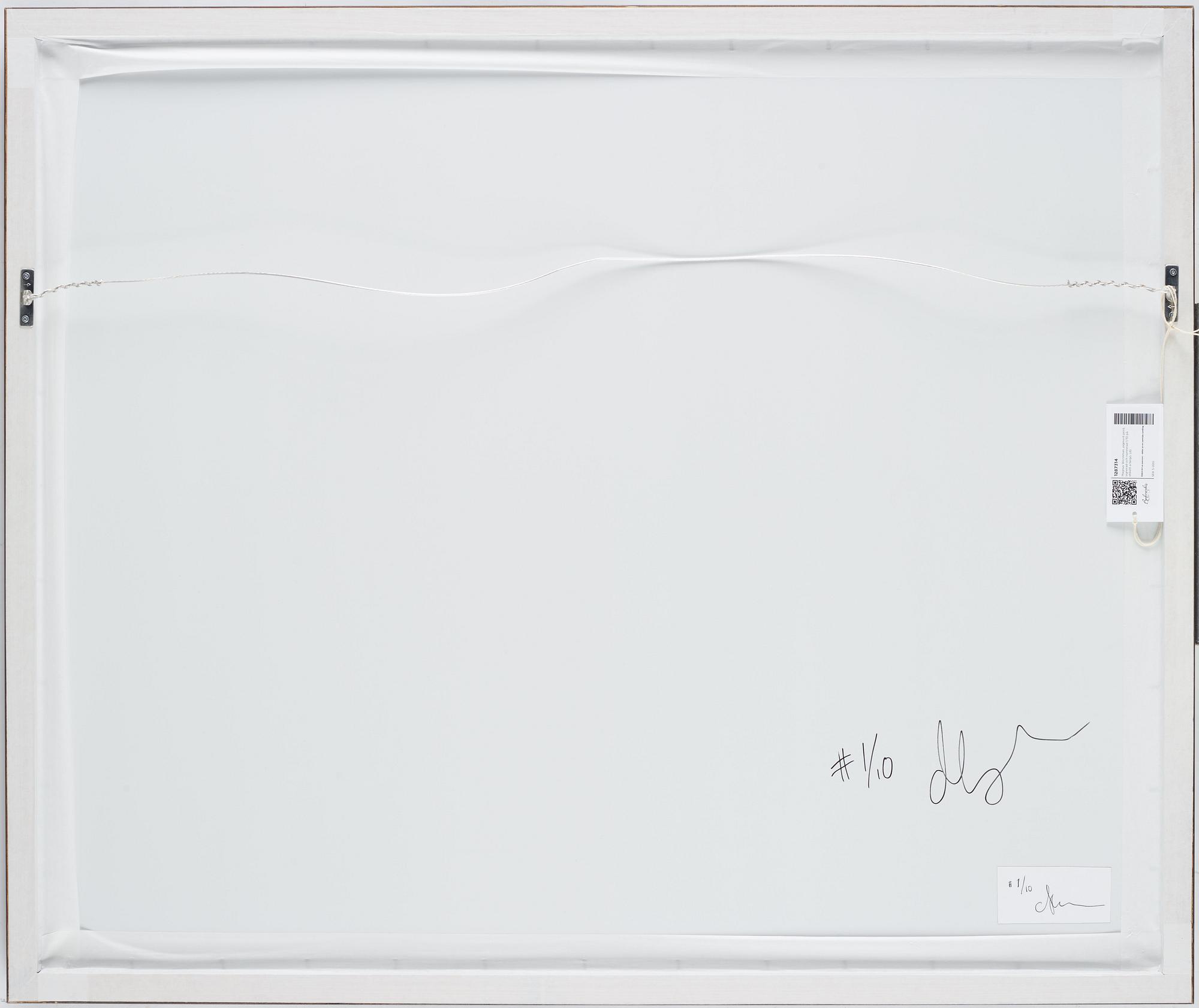 Magnus Wennman, pigment print, signerad och numrerad 1/10 på etikett a tergo.