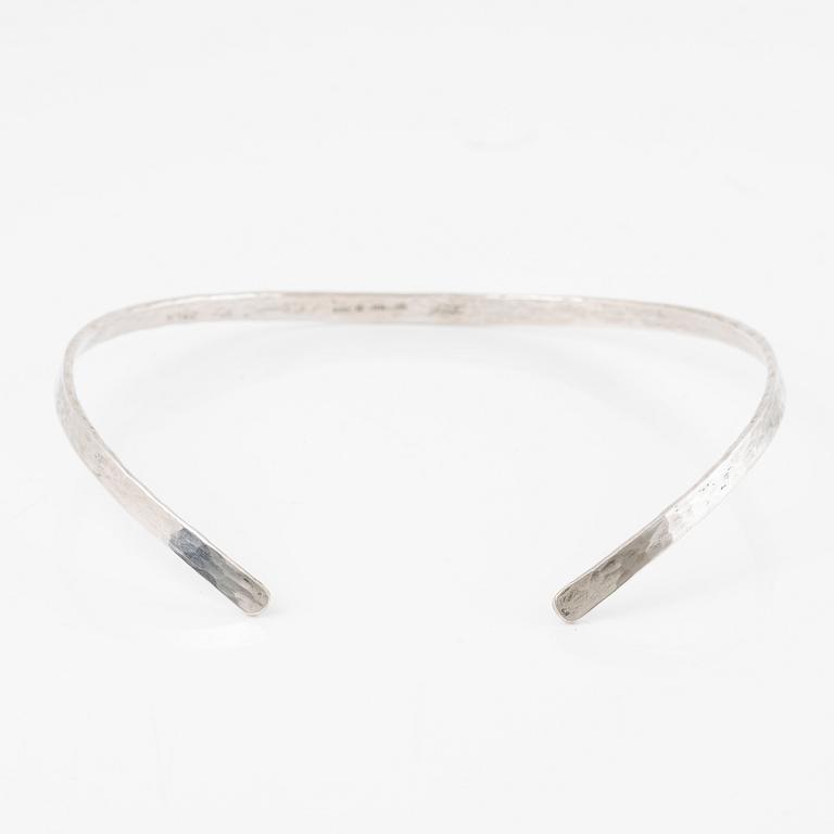 Necklace, silver, steel, Jan Eve Stengård, Gotland.
