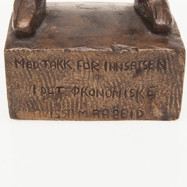 PER UNG, skulptur, brons, signerad i godset.