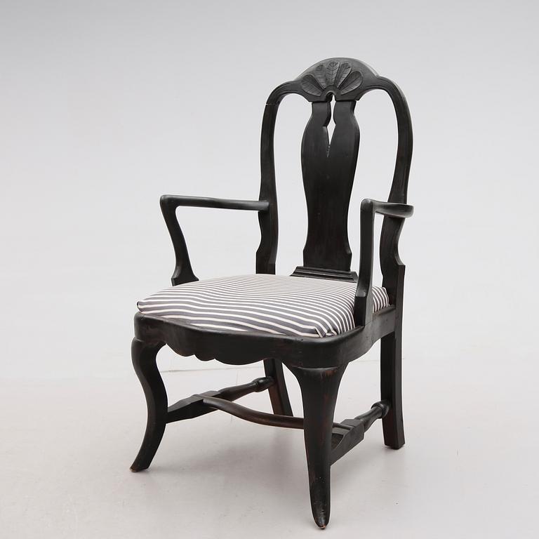 KARMSTOL, rokokostil, 1800-/1900-tal.