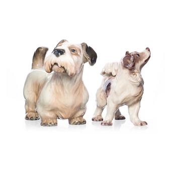 FIGURINER, 2 st, porslin, Dahl Jensen.