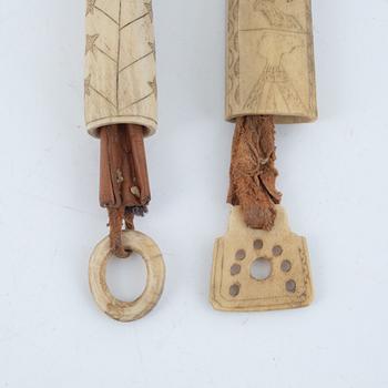 Two needle cases, one dated 1936.