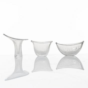 Tapio Wirkkala, "Chanterelle", vase and bowls, 3 pcs, Iittala.