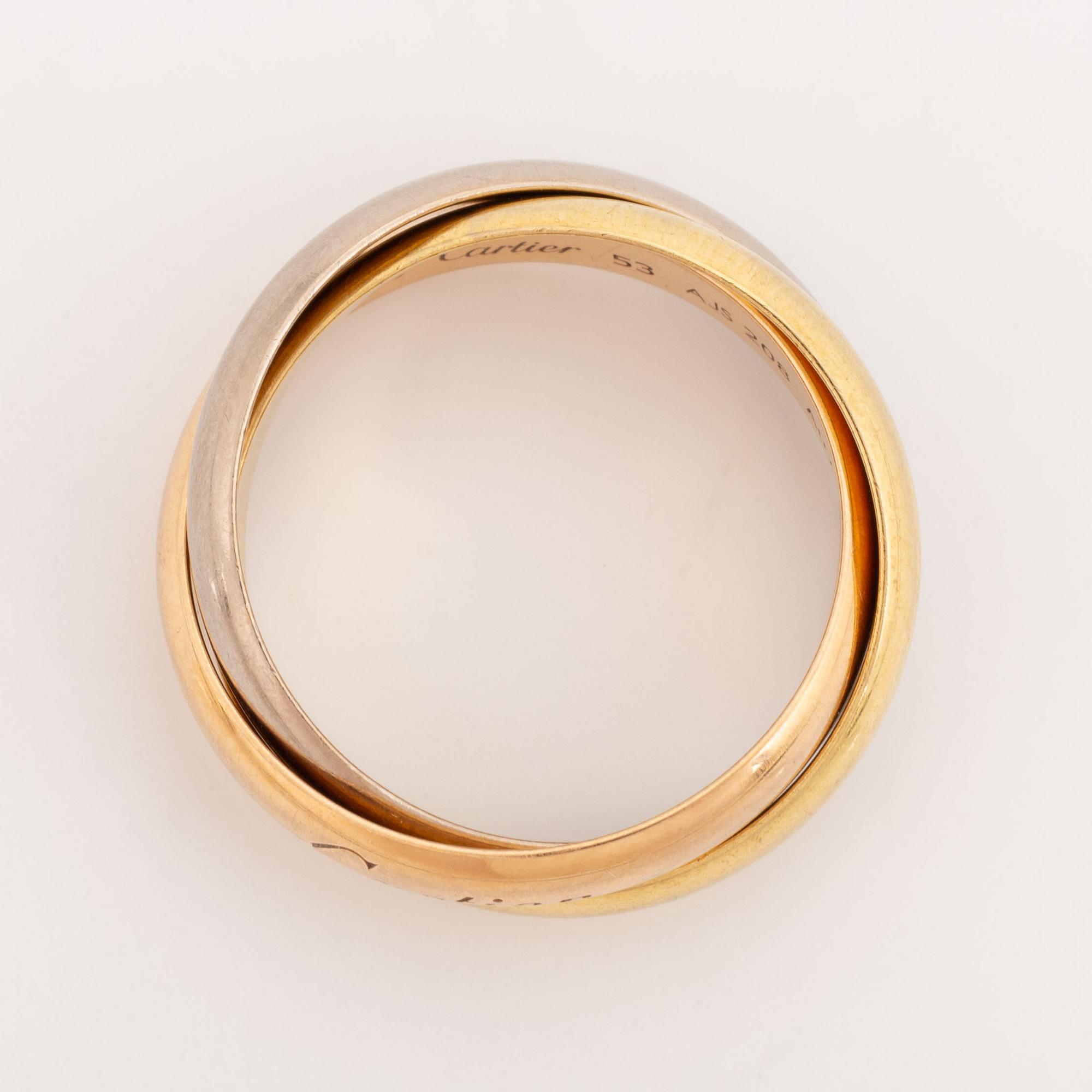 Cartier, 18K gold "Trinity" ring.