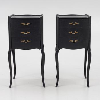 A pair of rococo-stylde bedside tables, mid/second half of the 20th century.