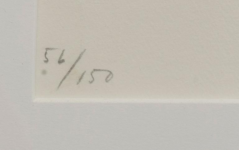 PETER HAHNE, two signed and numbered colour etchings.