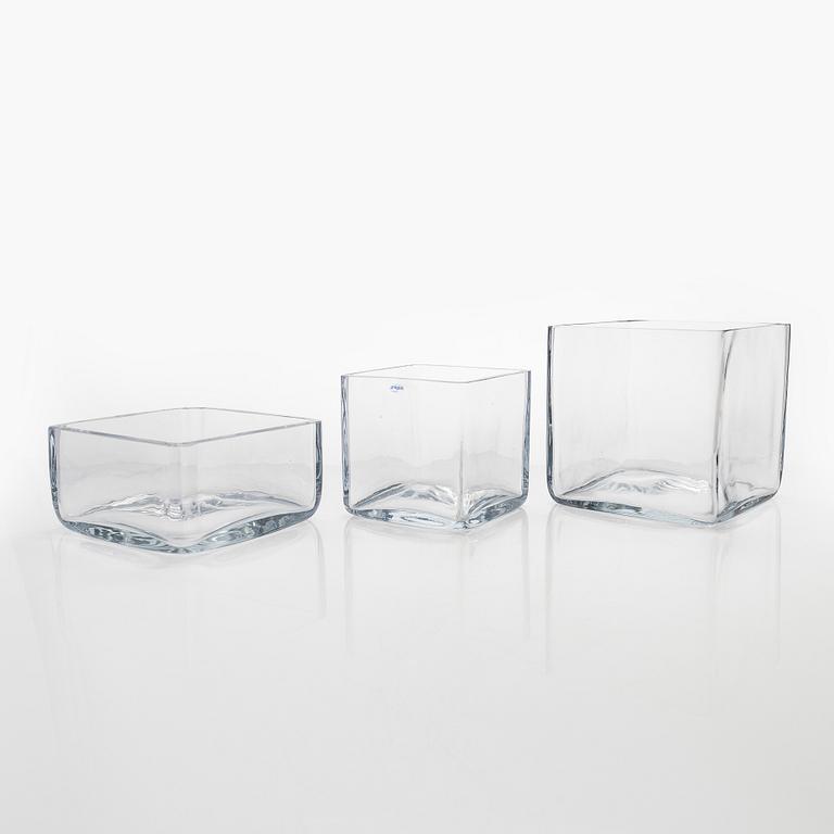 Heidi Blomstedt, a set of three "Lumi glass" vases, made to order, manufacturer Kumela.