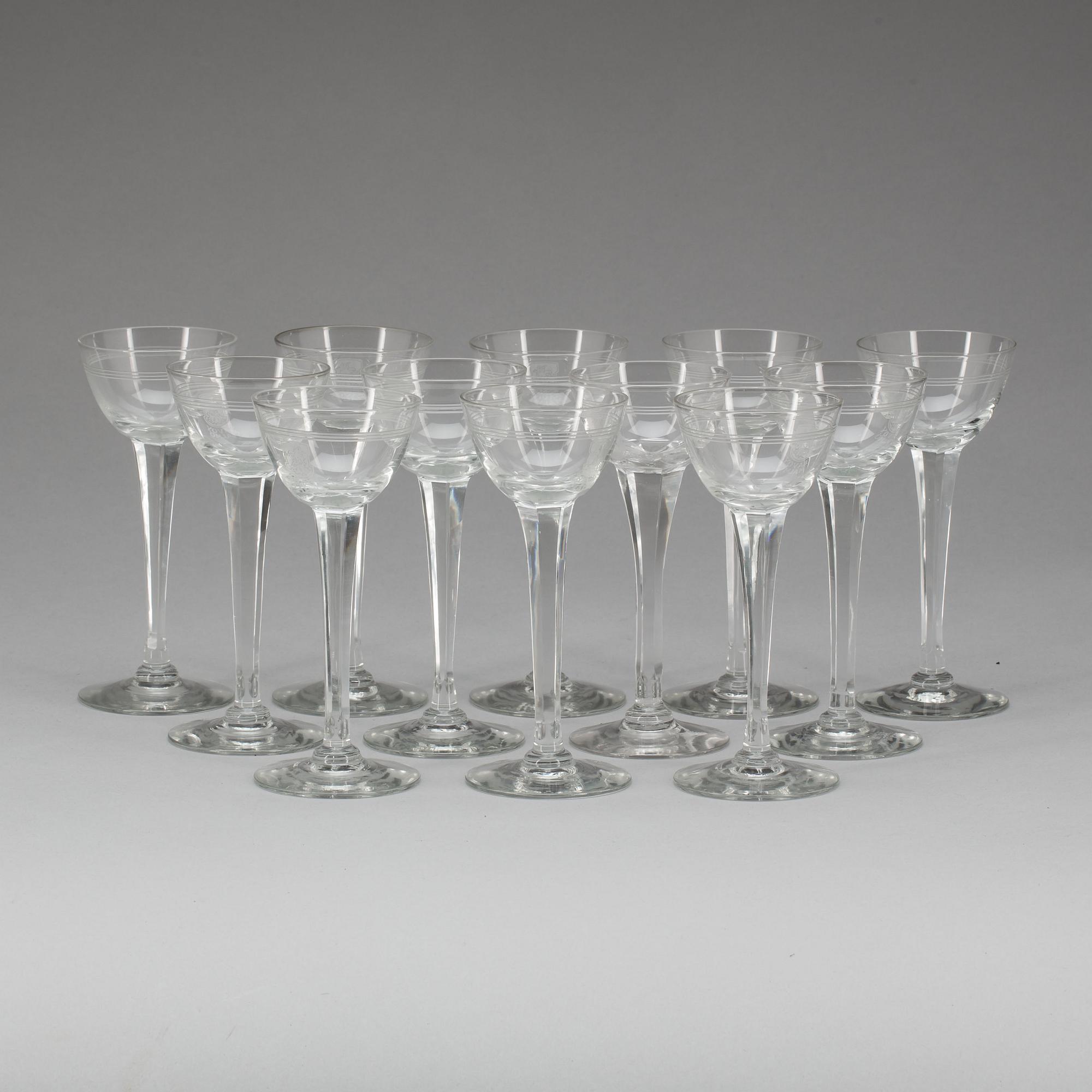 GLAS PÅ FOT, 12 st, glas. Hotell Savoy, Malmö.