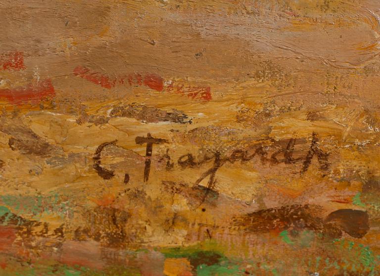 Carl Trägårdh, Herde med får i höstlandskap.