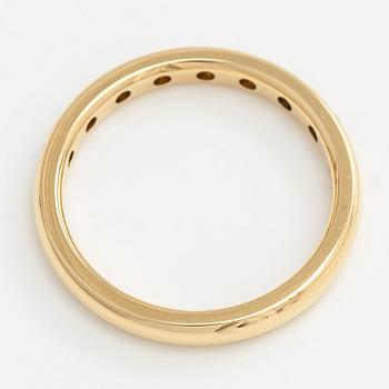 Tiffany & Co, !8 K gold stacking band ring, brilliant-cut diamonds, Peretti.