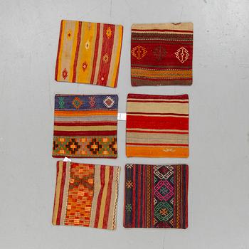 SIX KILIM CUSHIONS, AROUND 45 x 45 cm.