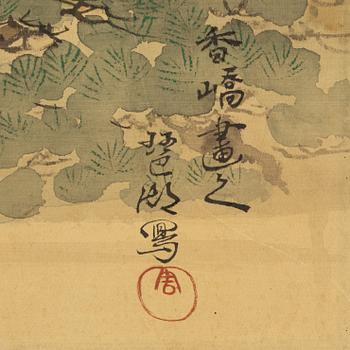 Taniguchi Kokyo, kopia efter, tusch och akvarell på siden.