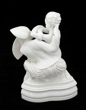 FIGURIN, porslin, Gerhard Henning, Royal Copenhagen. 1900-tal.