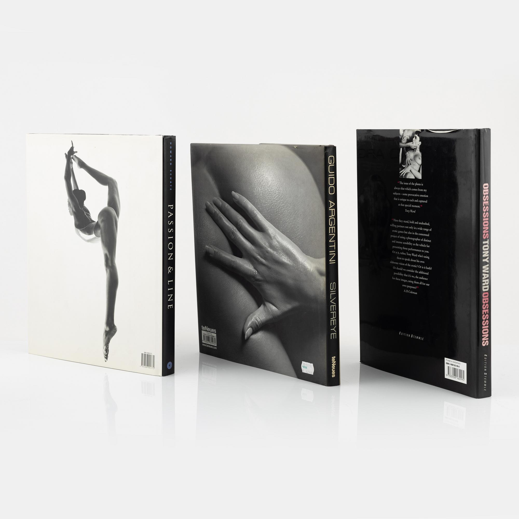 Guido Argentini, Tony Ward, Howard Schatz, three photobooks.