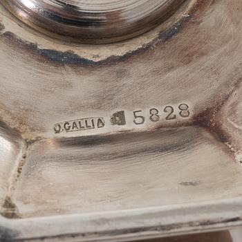 Kaffeservis, 5 delar, nysilver, Christofle Orfèvrerie Gallia, Paris, Frankrike, 1930-tal.