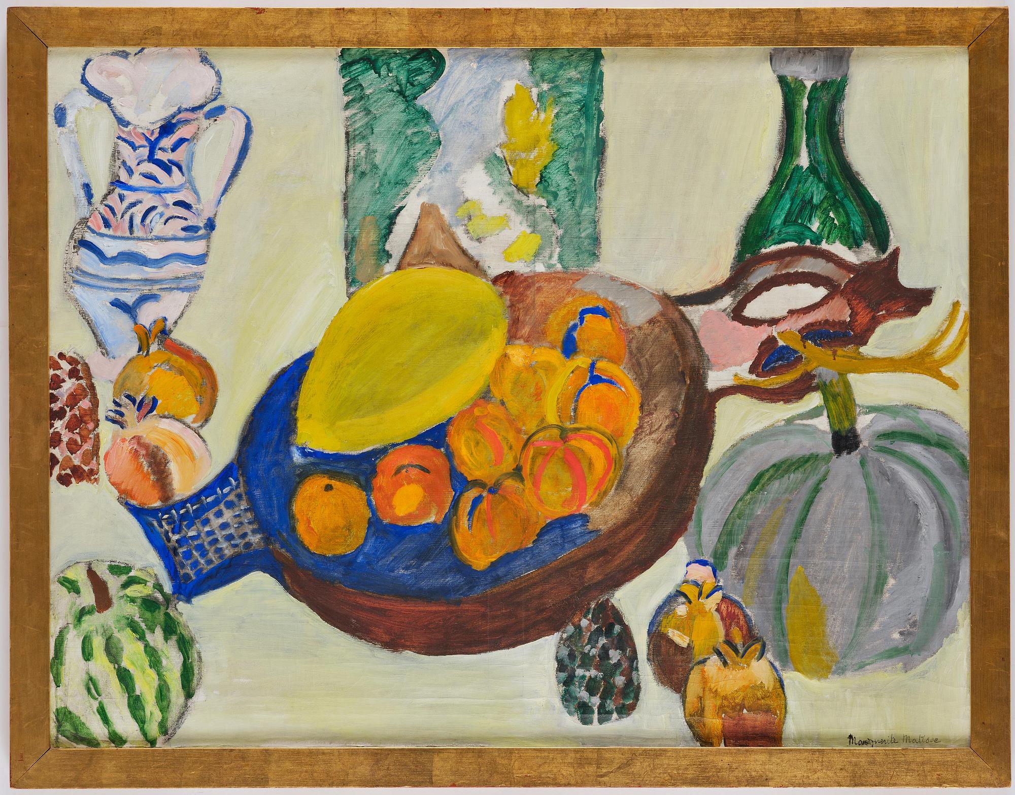Marguerite Matisse, Still life with fruits.