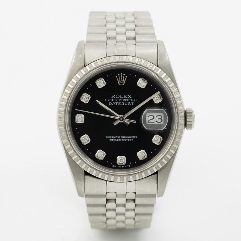 Rolex, Datejust, "Diamond Dial", wristwatch, 36 mm.