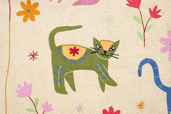 A hand-embroidered Kelim rug, c. 205 x 150 cm.