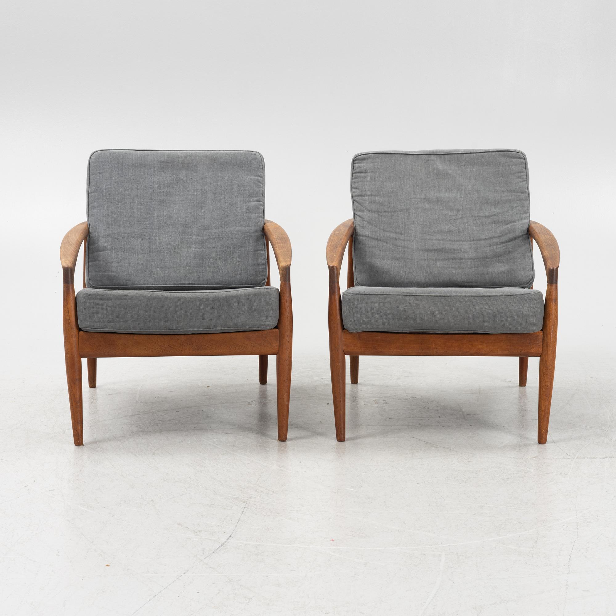 Kai Kristiansen, a pair of armchairs, model 121.