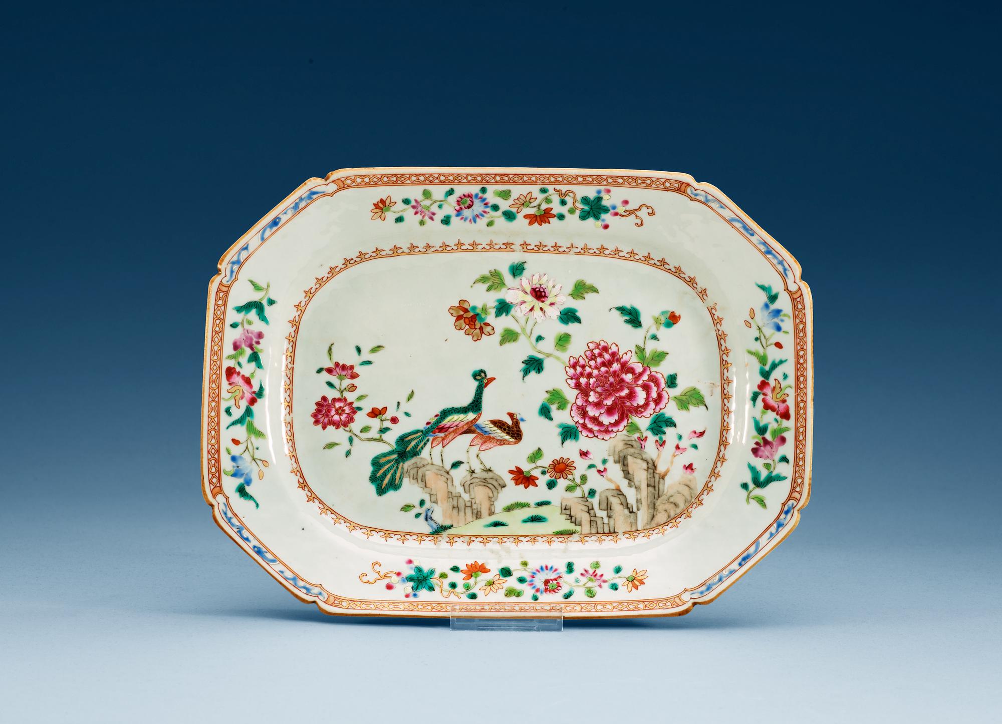FAT, kompaniporslin. Qing dynastin, Qianlong (1736-95).