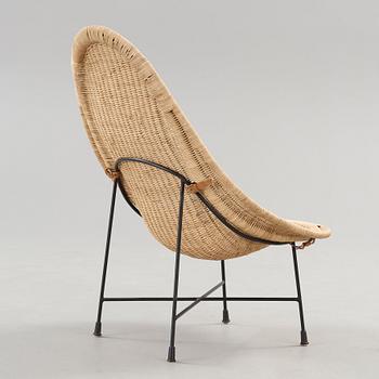 A Kerstin Hörlin-Holmquist rattan easy chair 'Stora Kraal', Nordiska Kompaniet, Sweden 1950's.