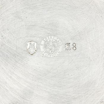 Nils Fougstedt, & Estrid Ericson, a pewter lidded bowl with an onyx finial, Svenskt Tenn, Stockholm 1936.