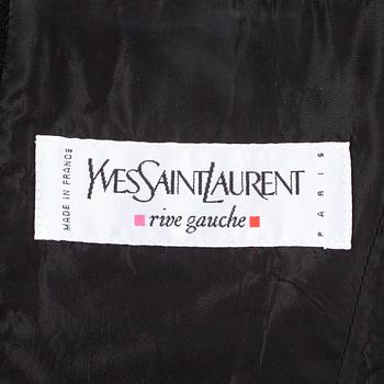 YVES SAINT LAURENT, a black wool coat. French size 46.