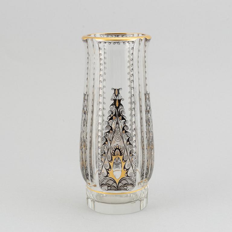 An Art Nouveau glass vase, Steinschönau, 1910's/20's.