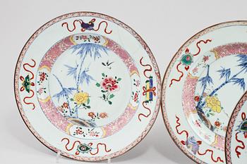 TALLRIKAR, 4 st, porslin, Kina, 1700-tal.