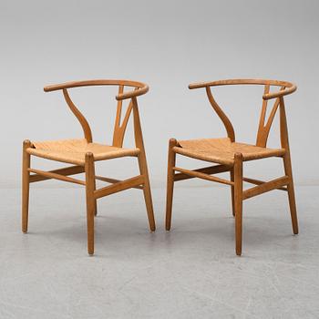 HANS J WEGNER, stolar, 6 st, "Y-stolen", Carl Hansen & Son, 1950/60-tal.