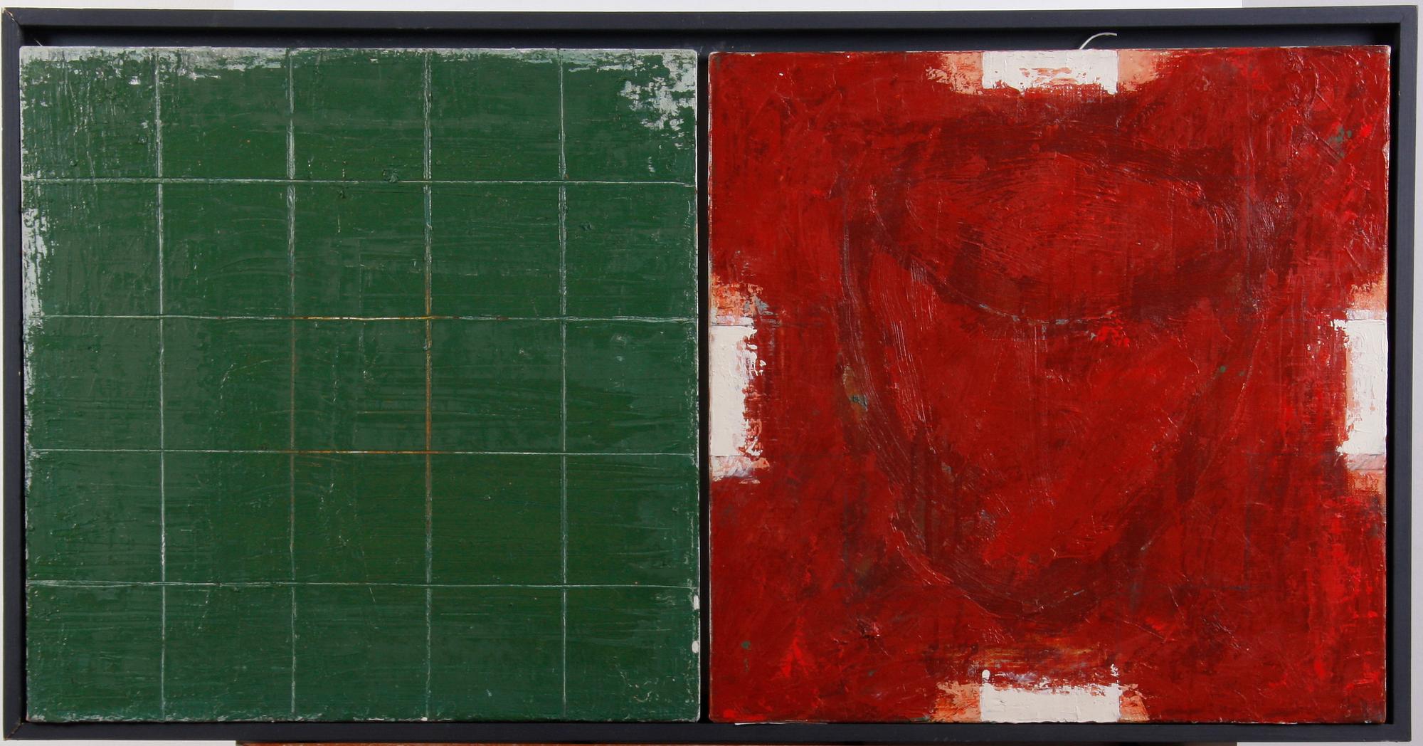 HAHNE, PETER. Diptyk, oljor på duk,sign o dat 1993 à tergo.