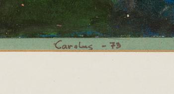 Carolus Enckell, oil on paper, signed and dated -73.